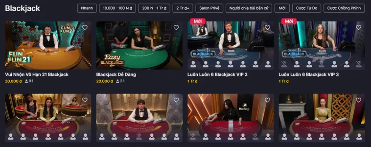 Blackjack Live Tại RikBet Trải Nghiệm Cảm Giác Đối Đầu Dealer Kịch Tính