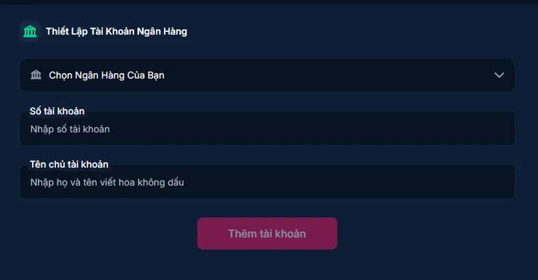 Hướng dẫn liên kết tài khoản ngân hàng an toàn tiện lợi.
