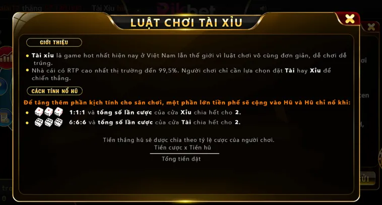 Tài Xỉu Live RikBet Trải Nghiệm Sòng Bài Trực Tiếp Với Tỷ Lệ Thắng Cực Khủng